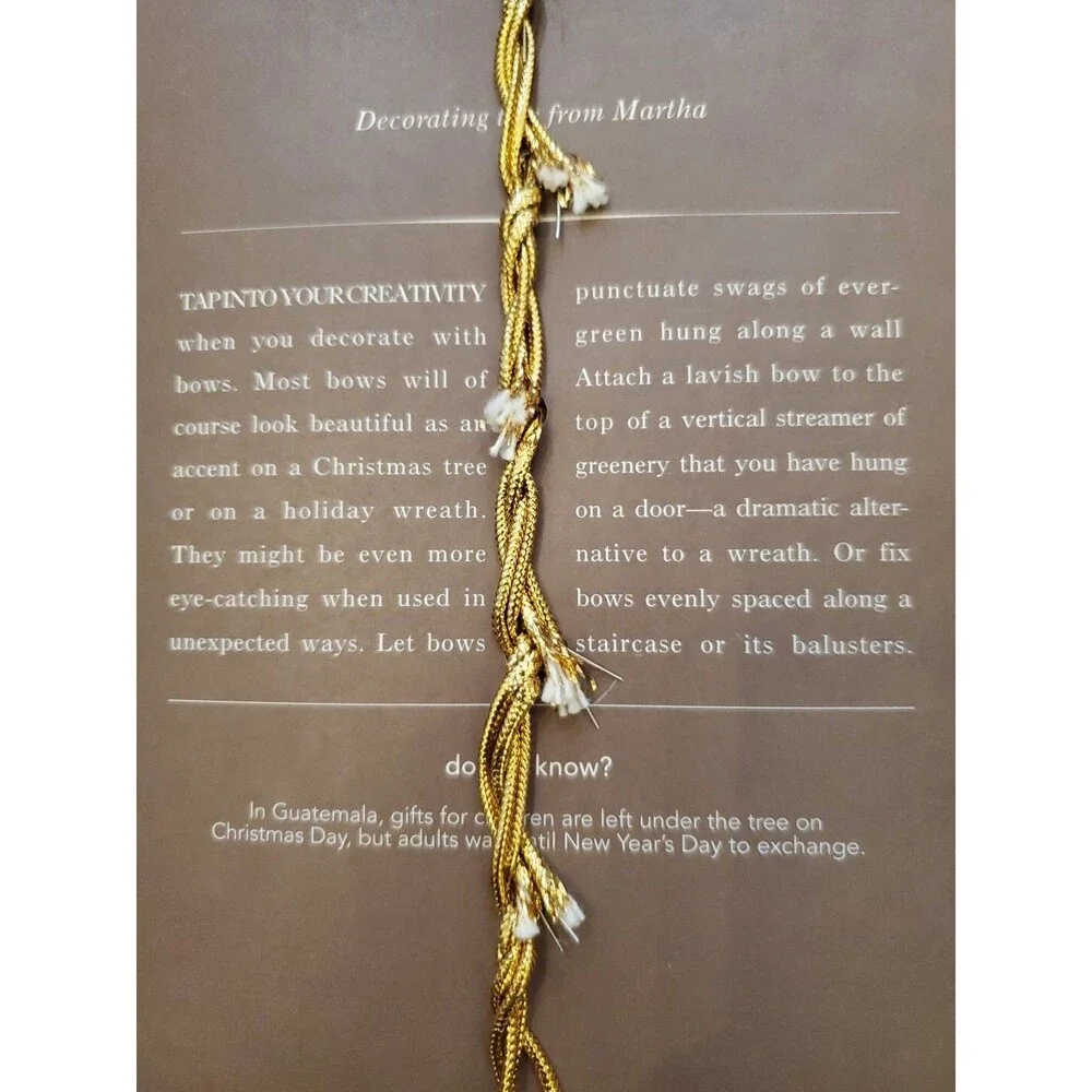 Martha Stewart Everyday Christmas Golden Luster Tie Bows 12-Pack Vintage 2002